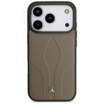 Case Mercedes Leather The Move MagSafe for iPhone 17 Pro taupe - imagine 3