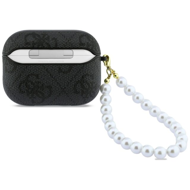 Case Guess 4G Pearl Strap for AirPods Pro 3 black - imagine 2