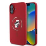 Karl Lagerfeld KLHMP16MSCMKCRHR iPhone 16 Plus 6.7" red hardcase Silicone Karl&Choupette Hea
