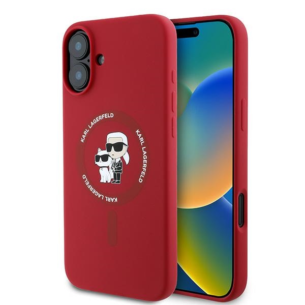 cps-5206982be36d46444d46748caee33189-2025-12-06-19-15-48 Karl Lagerfeld KLHMP16MSCMKCRHR iPhone 16 Plus 6.7" red hardcase Silicone Karl&Choupette Hea - imagine 1
