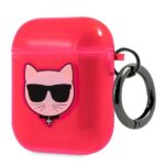 Karl Lagerfeld KLA2UCHFP AirPods cover pink Choupette - imagine 3