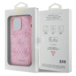 Guess GUHCP15LP4EPMP iPhone 15 Pro 6.1" pink hardcase Leather 4G Stamped - imagine 8