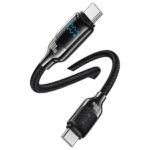 USAMS USB-C to USB-C Cable 100W 1.2m Digital Display Zinc Alloy Fast Charging Data Cable HX Seri - imagine 4