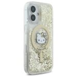 Hello Kitty HKHMP16SLGDIH iPhone 16 6.1" white gold hardcase Liquid Glitter Fever MagSaf - imagine 4