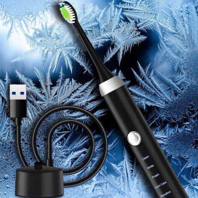 Extralink Sonic Toothbrush, Black, 5 Modes - imagine 4