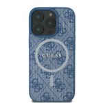Guess GUHMP16XG4GFRB iPhone 16 Pro Max 6.9" blue hardcase 4G Ring Classic Logo MagSafe - imagine 3