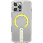 Case Skinarma Helix for iPhone 16 Pro Magnetic Charging 360 Rotating Stand transparent