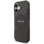 Case AMG Double Layer Transparent Rhombs MagSafe for iPhone 17 black-red - imagine 2