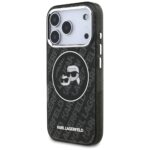 Case Karl Lagerfeld IML Glitter Karl &   Choupette Heads Logo MagSafe for iPhone 17 Pro black - imagine 2