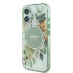 Guess GUHMP16SHFWBDCEN iPhone 16 6.1" green hardcase IML Flower & Tonal Circle MagSafe - imagine 2
