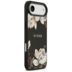 Guess Grained Flowers Classic Logo MagSafe case for iPhone Air black - imagine 4