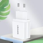 USAMS wall charger 2xUSB T24 2.1A white (only head) CC90TC01 (US-CC090) - imagine 2
