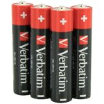 Verbatim Alkaline Battery AAA LR03 4pcs 49500