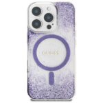Guess HC Resin Bottom Glitter Case for iPhone 16 Pro MagSafe Purple - imagine 3