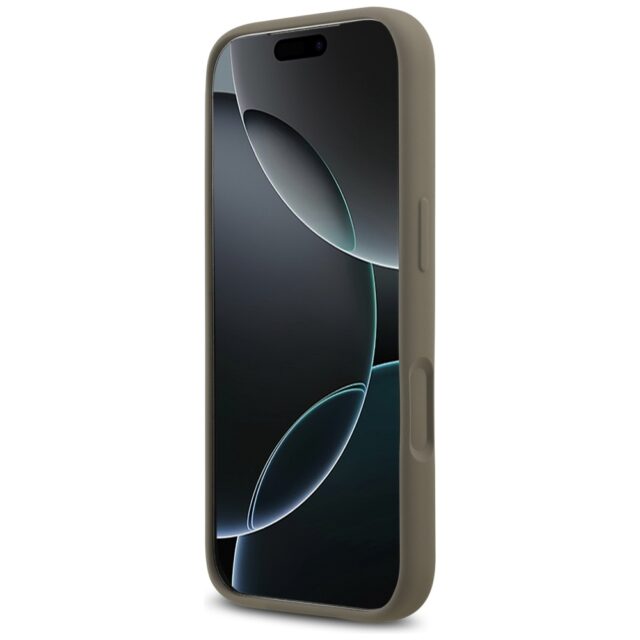 Guess Silicone Big 4G Script Case for iPhone 17 Pro Max Brown - imagine 5