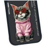 Case Nimmy Glasses Cool Cat for iPhone 17 Pro black - imagine 5