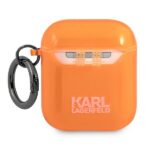 Karl Lagerfeld KLA2UCHFO AirPods cover orange Choupette - imagine 2