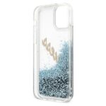 Guess GUHCP12LGLVSBL iPhone 12 Pro Max 6,7" blue hardcase Glitter Vintage Script - imagine 8