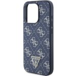 Guess GUHCP15XPG4GPB iPhone 15 Pro Max 6.7" blue hardcase 4G Triangle Metal Logo - imagine 6
