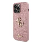 Guess GUHCP15XHG4SGP iPhone 15 Pro Max 6.7" pink hardcase Glitter Script Big 4G - imagine 2