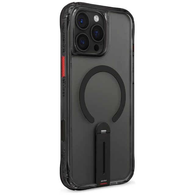 Case Skinarma Helix for iPhone 16 Pro Magnetic Charging 360 Rotating Stand black - imagine 5