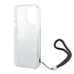 Guess GUOHCP14LHFLSB iPhone 14 Pro 6,1" blue hardcase Flower Strap - imagine 6