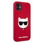 Karl Lagerfeld KLHCN61SLCHRE iPhone 11 6,1" / Xr hardcase red Silicone Choupette - imagine 4