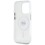 Case Karl Lagerfeld IML Metal Karl Head MagSafe for iPhone 15 Pro white - imagine 7