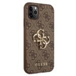 Guess GUHCN584GMGBR iPhone 11 Pro brown hardcase 4G Big Metal Logo - imagine 4