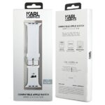 Karl Lagerfeld Strap KLAWMSLCNH Apple Watch 38/40/41mm white strap 3D Rubber Choupette Heads - imagine 4