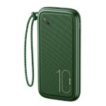 USAMS power bank PB56 10000mAh 2xUSB/USB-C/MicroUSB Fast Charge dark green 10KCD15003 (US-CD150)