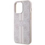 Guess GUHMP13LP4RPSP iPhone 13 Pro / 13 6,1" pink hardcase 4G Printed Stripes MagSafe - imagine 6