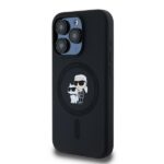 Karl Lagerfeld KLHMP15LSCMKCRHK iPhone 15 Pro 6.1" black hardcase Silicone Karl & Choupette Ma - imagine 2