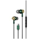 USAMS Stereo Headphones EP-43 metal USB-C dark green HSEP4302