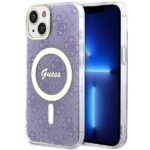Guess GUHMP14SH4STU iPhone 14 / 15 / 13 6.1" purple hardcase 4G MagSafe