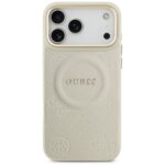 Case Guess Peony Hot Stamp MagSafe for iPhone 17 Pro Max beige - imagine 3