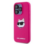 Karl Lagerfeld KLHMP15LSCHPPLF iPhone 15 Pro 6.1" fuschia hardcase Silicone Choupette Head Mag - imagine 2