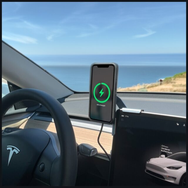 Magnetic mount 4smarts Screen Mount Qi2 Monitor Mount for smartphone grey - imagine 6