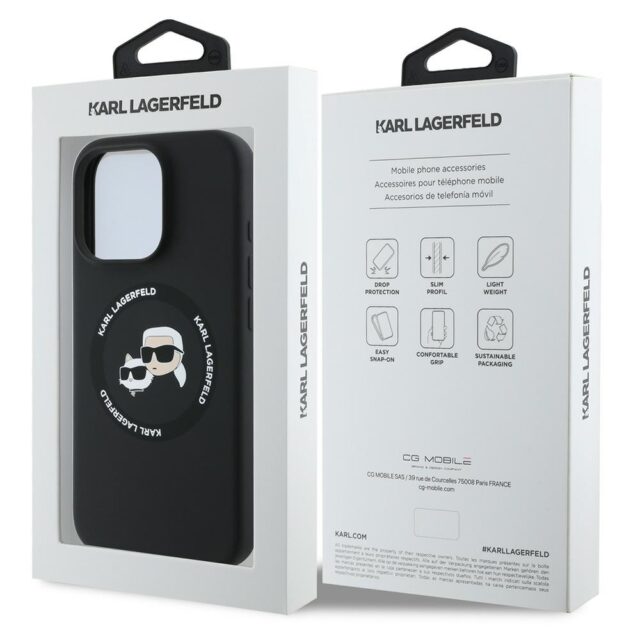 Karl Lagerfeld KLHMP16LSKCHTCK iPhone 16 Pro 6.3" black hardcase Silicone Karl&Choupette Head - imagine 8