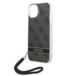 Guess GUOHCP14SH4STK iPhone 14 / 15 / 13 6.1" black hardcase 4G Print Strap - imagine 4