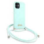 Guess GUHCP12SLSCLMGLB iPhone 12 mini 5,4" light blue hardcase Metal Logo Cord - imagine 3