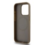 DKNY DKHMP15XPSHRPSW iPhone 15 Pro Max 6.7 inch brown hardcase Leather Pattern Metal Logo MagSafe - imagine 7