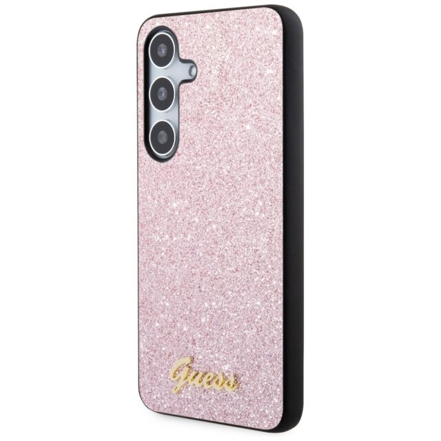Guess GUHCS24SHGGSHP S24 S921 pink hardcase Glitter Script - imagine 2