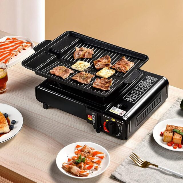 EXTRALINK KUCHENKA GAZOWA TURYSTYCZNA CERAMICZNA W WALIZCE + ADAPTER - imagine 4