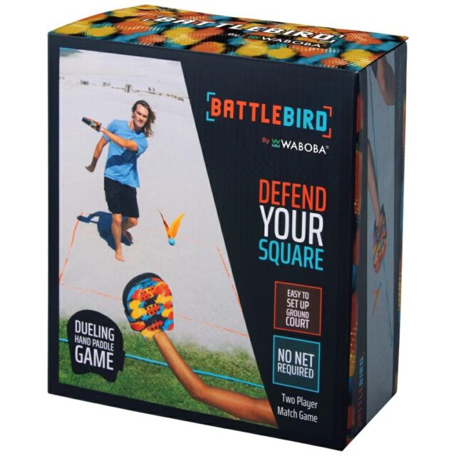 Waboba Battlebird skill game 2x hand rackets 2x shuttlecocks 2x game poles - imagine 5