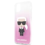 Karl Lagerfeld KLHCN65TRDFKPI iPhone 11 Pro Max pink Gradient Ikonik Karl - imagine 3
