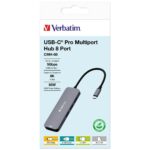 Verbatim Adapter Hub USB-C - 2xHDMI/3xUSB-A/SD/microSD/USB-C aluminum 32151 - imagine 4