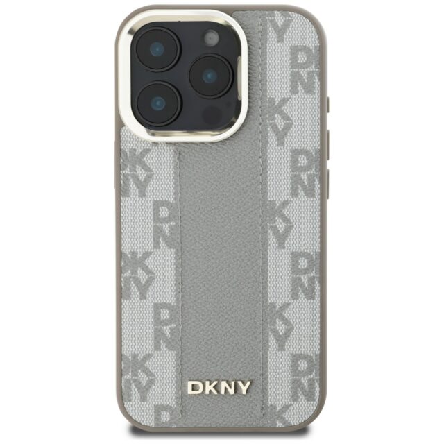 Case DKNY Checkered Pattern Magsafe for iPhone 16 Pro Max beige - imagine 3