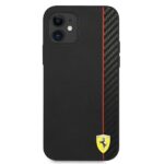 Ferrari FESAXHCP12SBK iPhone 12 mini 5,4" black hardcase On Track Carbon Stripe - imagine 3