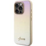 Guess GUHCP14LPSAIRSD iPhone 14 Pro 6.1" gold hardcase Saffiano Iridescent Script - imagine 2